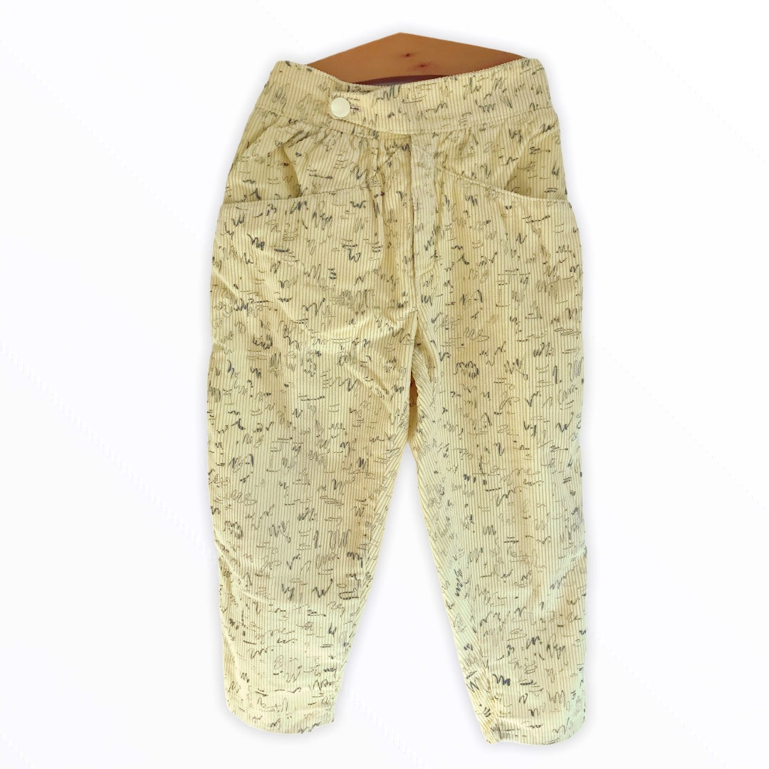 pantalon en velours jaune enfant vintage 