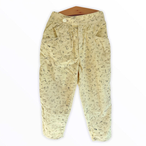 pantalon en velours jaune enfant vintage 